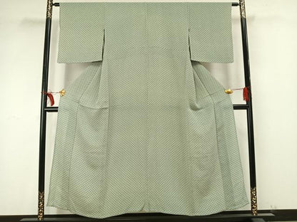 平和屋着物▽上質な小紋 単衣 花尽くし 正絹 逸品 AAAZ9400fy