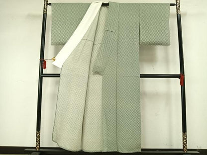 平和屋着物▽上質な小紋 単衣 花尽くし 正絹 逸品 AAAZ9400fy