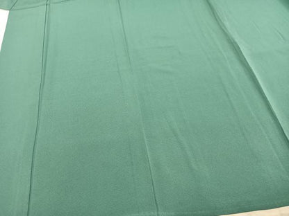 平和屋着物▽上質な色無地　単衣　木賊色　正絹　逸品　未使用　AAAZ9406fy