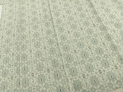 平和屋着物▽本塩沢 単衣 幾何学文 正絹 逸品 AAAZ9408fy