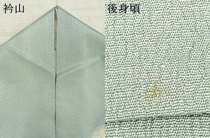 平和屋着物▽訪問着 単衣 手描き 枝花文 正絹 逸品 AAAZ9414fy