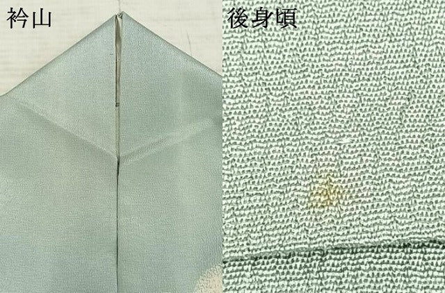 平和屋着物▽訪問着 単衣 手描き 枝花文 正絹 逸品 AAAZ9414fy