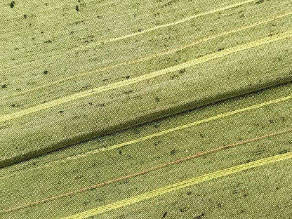 平和屋着物▽上質な紬　単衣　横縞　正絹　逸品　AAAZ9419fy