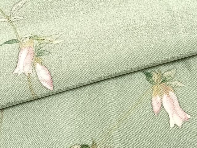 平和屋着物▽手描友禅女流作家 一色生子 訪問着 単衣 枝