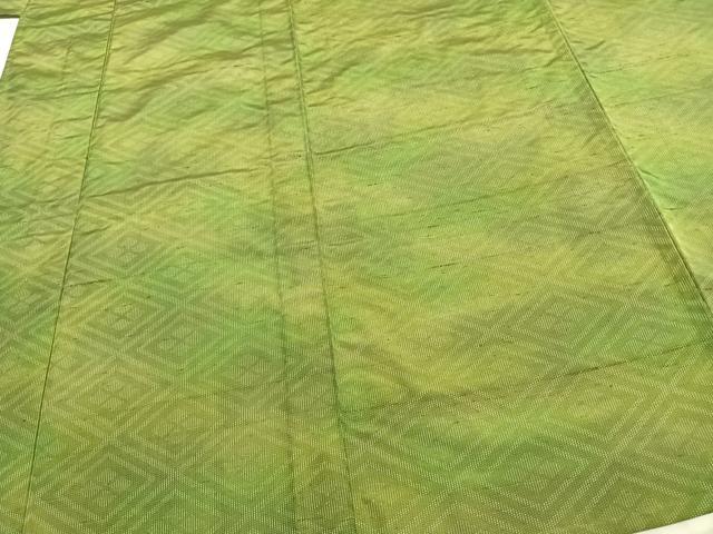 平和屋着物▽上質な紬 単衣 菱文 正絹 逸品 未使用 AAAZ9423fy
