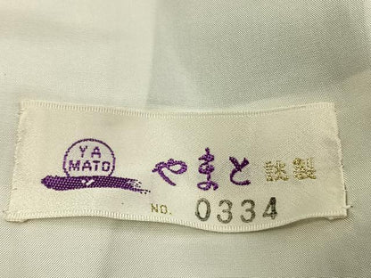 平和屋着物▽上質な紬 単衣 霞文 やまと誂製 正絹 逸品 AAAZ9427fy