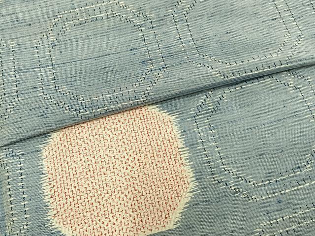 平和屋着物▽上質な紬 単衣 亀甲文様 正絹 逸品 AAAZ9435fy