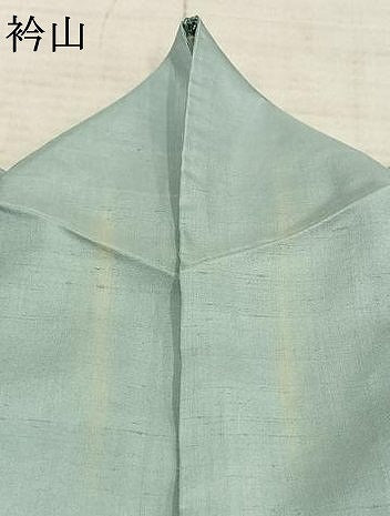 平和屋着物▽上質な紬 単衣 色無地 青磁鼠色 正絹 逸品 AAAZ9436fy