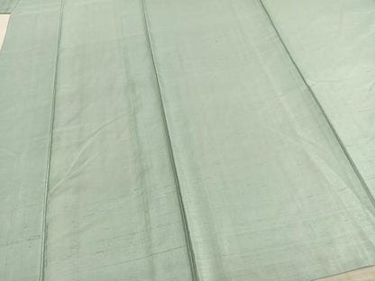 平和屋着物▽上質な紬 単衣 色無地 青磁鼠色 正絹 逸品 AAAZ9436fy
