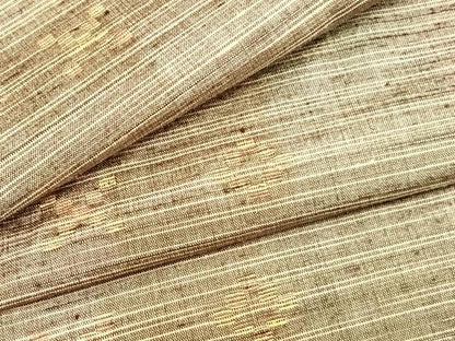 平和屋着物▽手織紅彩紬 単衣 花織 幾何学文様 反端付き 正絹 逸品 AAAZ9437fy
