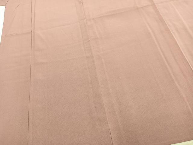 平和屋着物▽上質な色無地 単衣 薄柿色 正絹 逸品 未使用 AAAZ9442fy