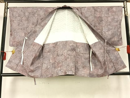 平和屋着物∞道中着　亀甲文様　正絹　逸品　未使用　AAAZ9448fy
