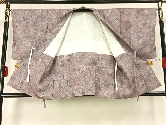 平和屋着物∞道中着　亀甲文様　正絹　逸品　未使用　AAAZ9448fy