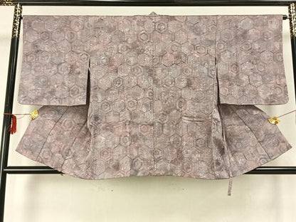 平和屋着物∞道中着　亀甲文様　正絹　逸品　未使用　AAAZ9448fy