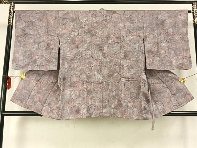 平和屋着物∞道中着　亀甲文様　正絹　逸品　未使用　AAAZ9448fy
