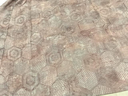 平和屋着物∞道中着　亀甲文様　正絹　逸品　未使用　AAAZ9448fy