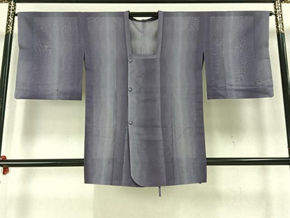 平和屋着物▽道行コート スリーシーズン 春夏秋 塵除け 霞文 正絹 逸品 AAAZ9451fy