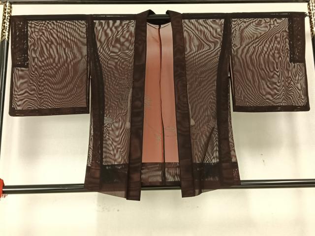平和屋着物▽羽織 スリーシーズン 春夏秋 塵除け 蔦の葉文 正絹 逸品 AAAZ9452fy