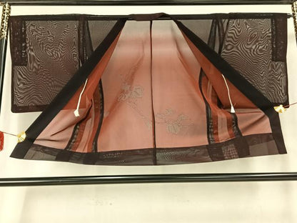 平和屋着物▽羽織 スリーシーズン 春夏秋 塵除け 蔦の葉文 正絹 逸品 AAAZ9452fy