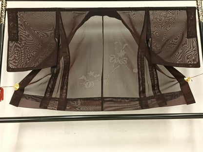 平和屋着物▽羽織 スリーシーズン 春夏秋 塵除け 蔦の葉文 正絹 逸品 AAAZ9452fy