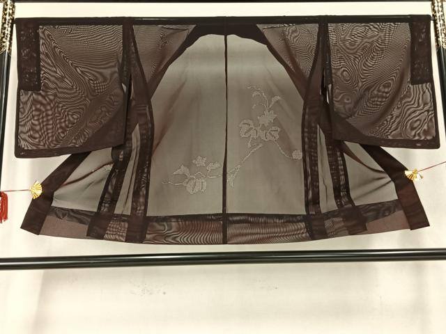 平和屋着物▽羽織 スリーシーズン 春夏秋 塵除け 蔦の葉文 正絹 逸品 AAAZ9452fy