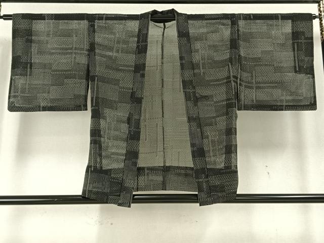平和屋着物▽羽織 スリーシーズン 春夏秋 塵除け 幾何学文 正絹 逸品 AAAZ9454fy