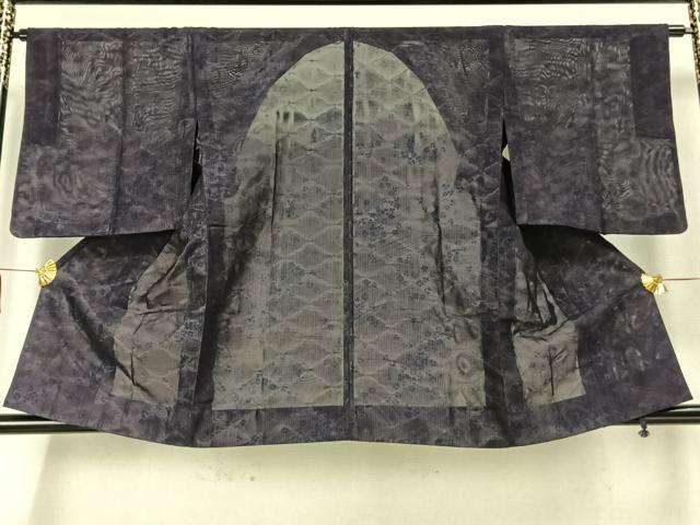 平和屋着物▽道行コート スリーシーズン 春夏秋 塵除け 舞花文 正絹 逸品 AAAZ9456fy