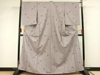 平和屋着物▽小紋　単衣　兎　洗える着物　AAAZ9457fy