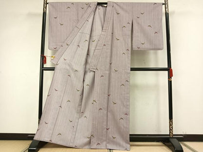 平和屋着物▽小紋　単衣　兎　洗える着物　AAAZ9457fy