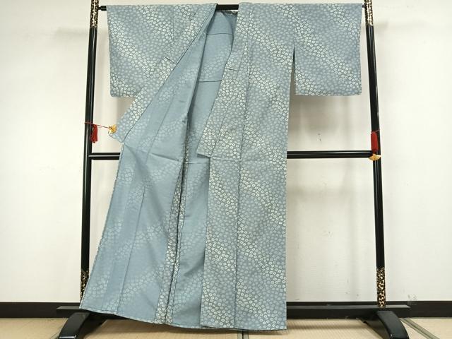 平和屋着物▽小紋 単衣 花尽くし 洗える着物 未使用 AAAZ9470fy