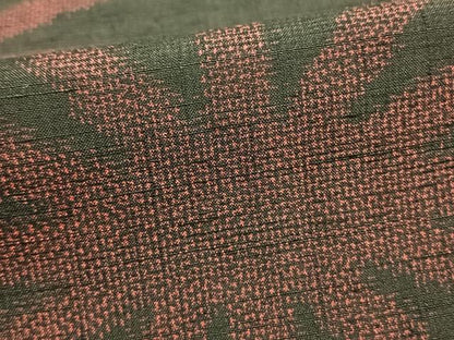 平和屋着物▽上質な紬 単衣 幾何学文様 正絹 逸品 未使用 AAAZ9476fy