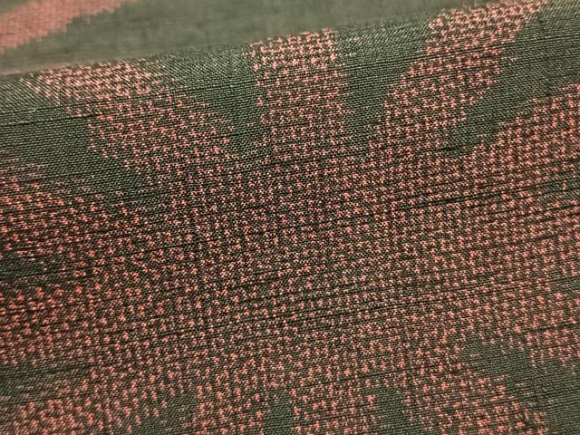 平和屋着物▽上質な紬 単衣 幾何学文様 正絹 逸品 未使用 AAAZ9476fy