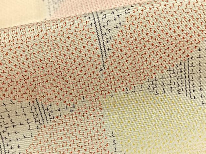平和屋着物▽本場大島紬 白大島 単衣 舞花文 正絹 逸品 AAAZ9482fy