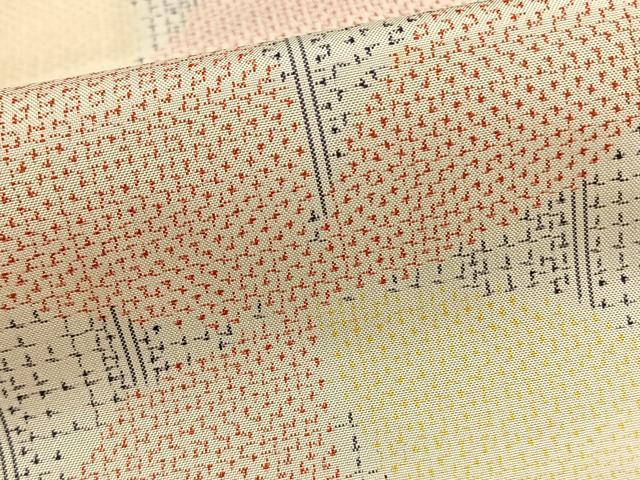 平和屋着物▽本場大島紬 白大島 単衣 舞花文 正絹 逸品 AAAZ9482fy