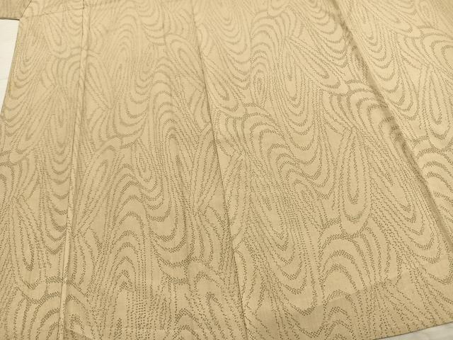 平和屋着物▽上質な紬 単衣 抽象文様 正絹 逸品 AAAZ9485fy