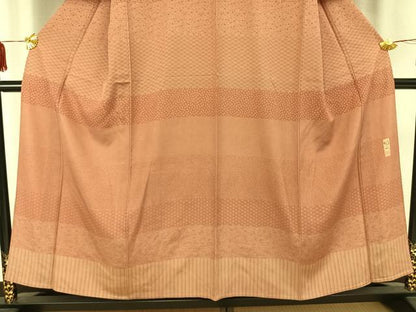 平和屋着物▽山下晴三 京友禅競技大会受賞 訪問着 単衣 横段文 正絹 逸品 AAAZ9486fy