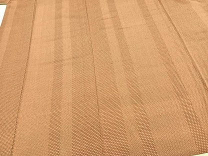 平和屋着物▽本塩沢　単衣　間道　正絹　逸品　AAAZ9491fy