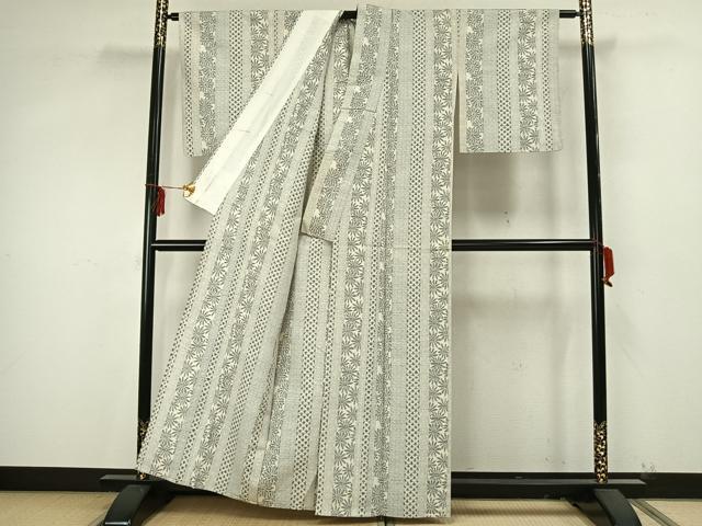 平和屋着物▽上質な紬 単衣 花間道 正絹 逸品 AAAZ9493fy
