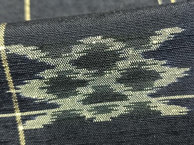 平和屋着物▽上質な紬 単衣 琉球絣 正絹 逸品 AAAZ9496fy