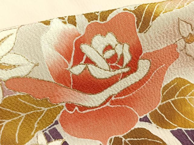 平和屋着物▽訪問着 単衣 草花文 金彩 正絹 逸品 AAAZ9505fy
