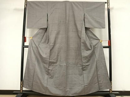 平和屋着物▽上質な紬 単衣 蚊絣 正絹 逸品 AAAZ9510fy