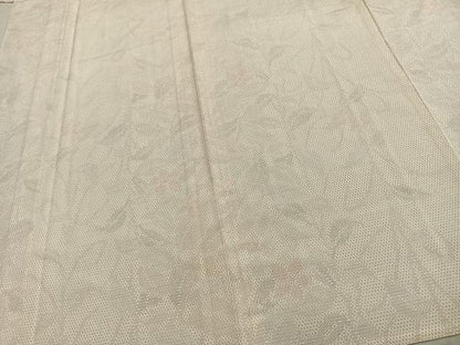 平和屋着物▽本塩沢 単衣 110亀甲 草花文 正絹 逸品 AAAZ9512fy