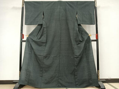 平和屋着物▽本塩沢 単衣 霞文 正絹 逸品 AAAZ9523fy