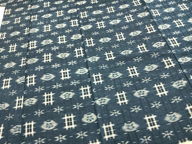 平和屋着物▽上質な紬 単衣 絣柄 正絹 逸品 AAAZ9529fy