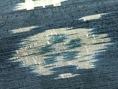 平和屋着物▽上質な紬 単衣 絣柄 正絹 逸品 AAAZ9529fy