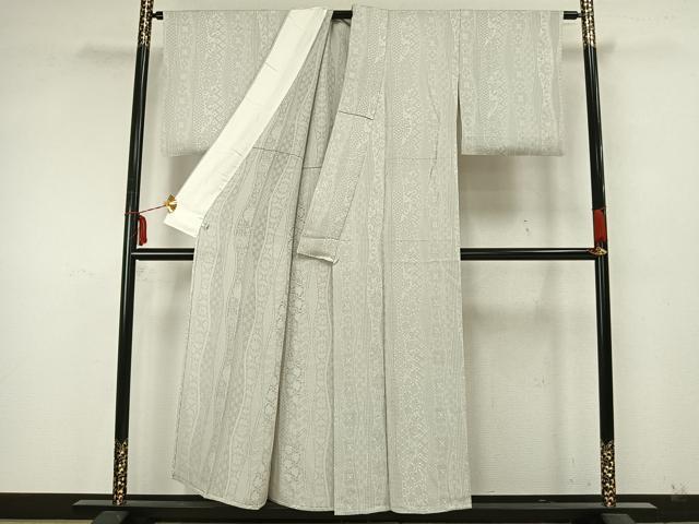 平和屋着物▽上質な小紋 単衣 立涌花文 正絹 逸品 AAAZ9536fy