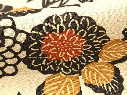 平和屋着物▽上質な小紋 単衣 型染め 草花文 綿 逸品 AAAZ9538fy