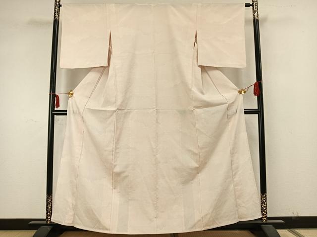 平和屋着物▽本塩沢 単衣 110亀甲 雲取り文 正絹 逸品 AAAZ9539fy