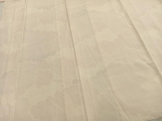 平和屋着物▽本塩沢 単衣 110亀甲 雲取り文 正絹 逸品 AAAZ9539fy