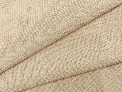 平和屋着物▽本塩沢 単衣 110亀甲 雲取り文 正絹 逸品 AAAZ9539fy